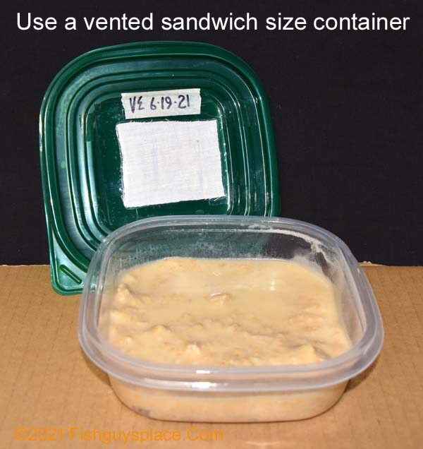 vinegar eels container