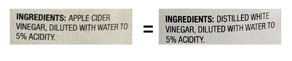 acid content label